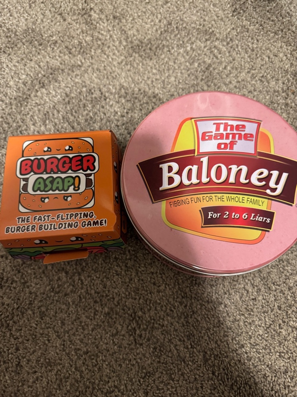 Family Games Game of Baloney and Burger 🍔 ASAP! Euc